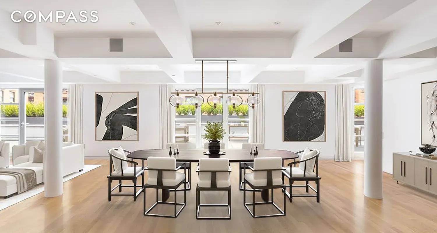 Sophisticated Tribeca Penthouse with Expansive Terrace amp ; Private Parking This 5 bedroom, 5 bathroom penthouse blends timeless elegance with modern design, offering 3, 818 SF of refined interior space ...