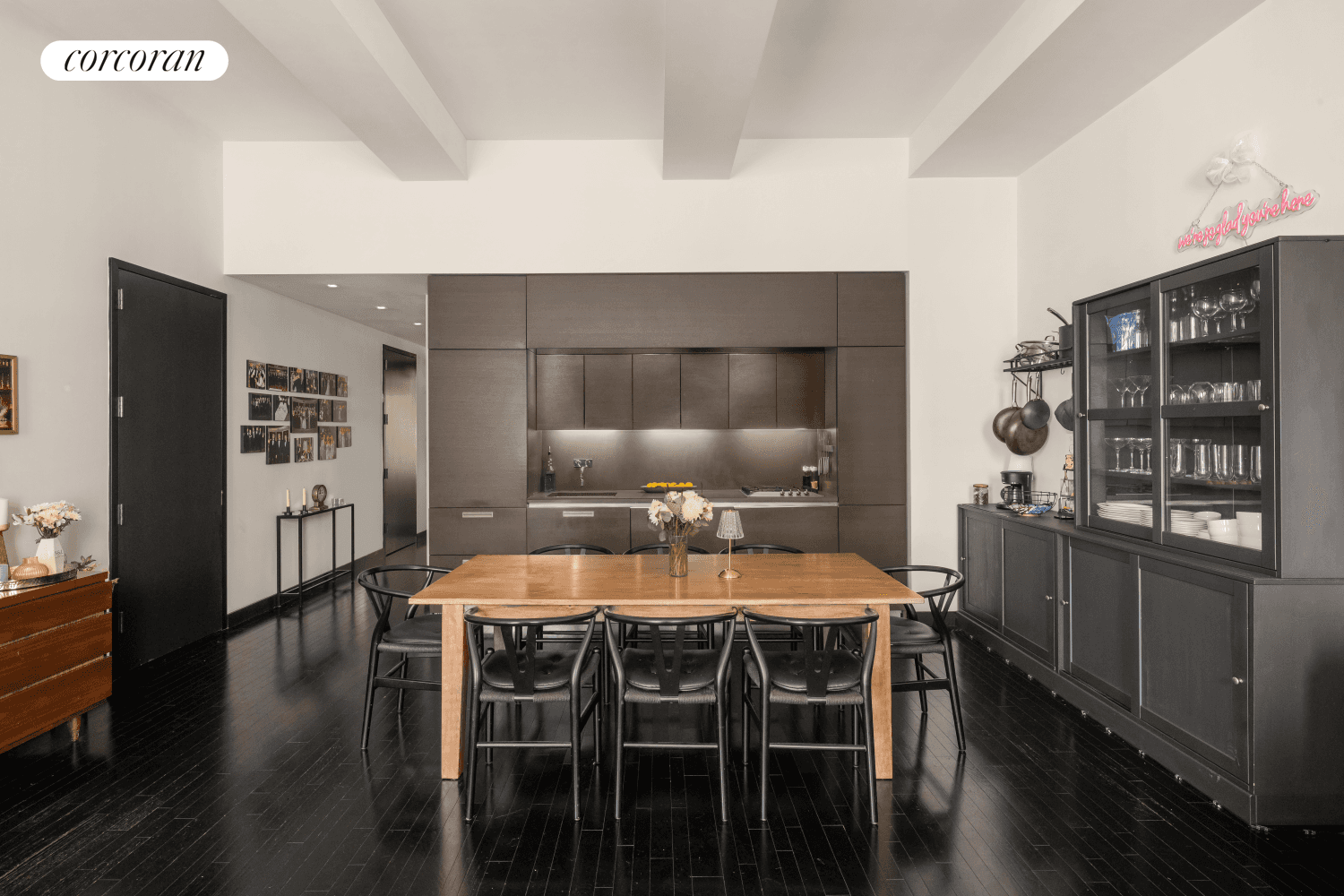 Discover refined city living in this Armani Casa designed loft with two large home offices in Manhattan's Financial District.