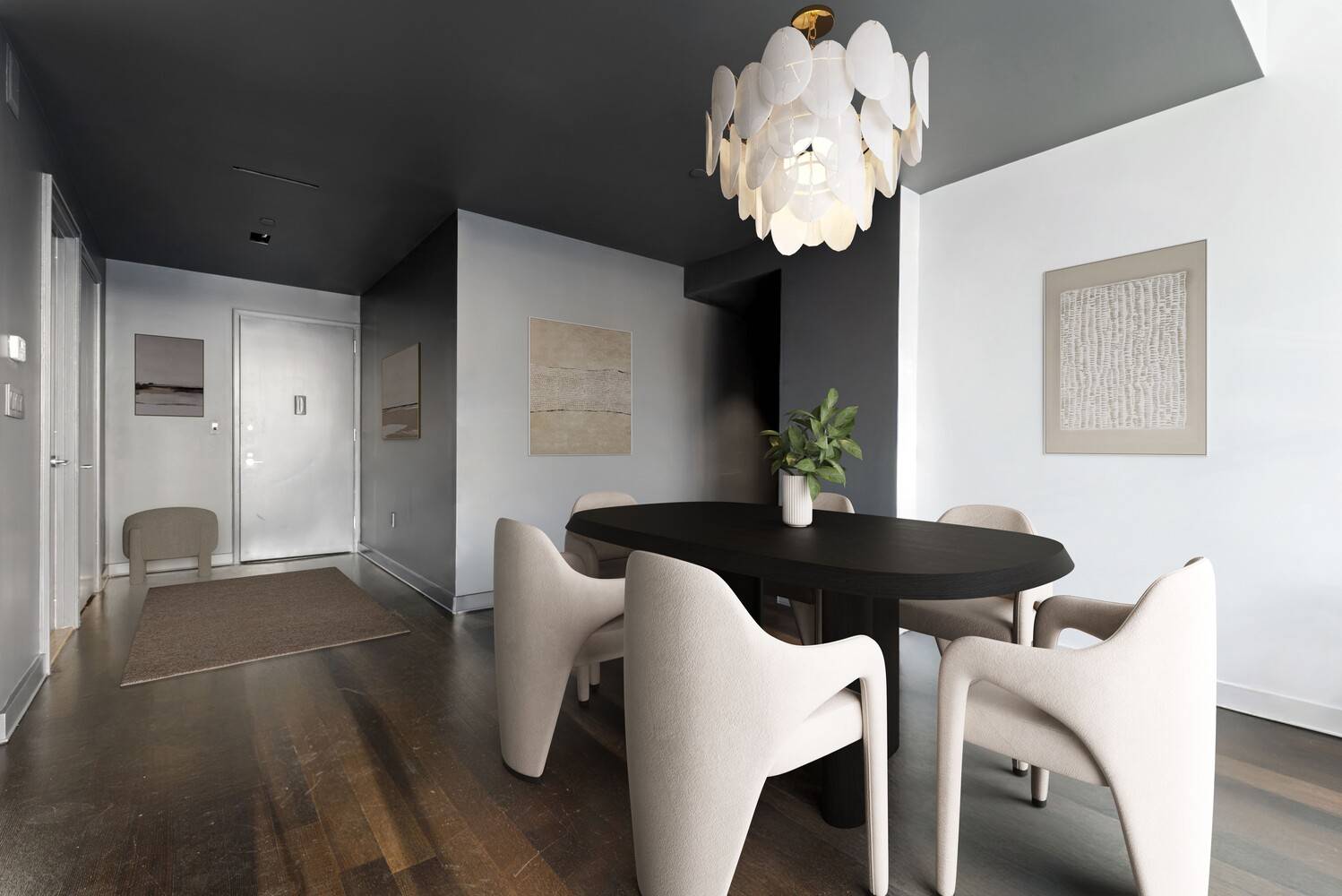Selldorf Architects designed this understated, elegant apartment located in a classically contemporary eleven story luxury full service condominium.