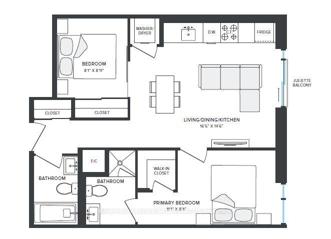 BRAND NEW, NEVER LIVED IN 2 BED, 2 BATH 657 sf SUITE RENT NOW AND RECEIVE 1 MONTH FREE !