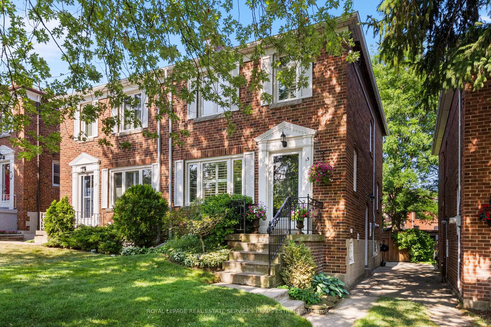 Perfectly situated on a quiet and family friendly enclave, this beautifully maintained red brick semi detached home offers a rare combination of timeless charm, natural light, and unbeatable convenience.
