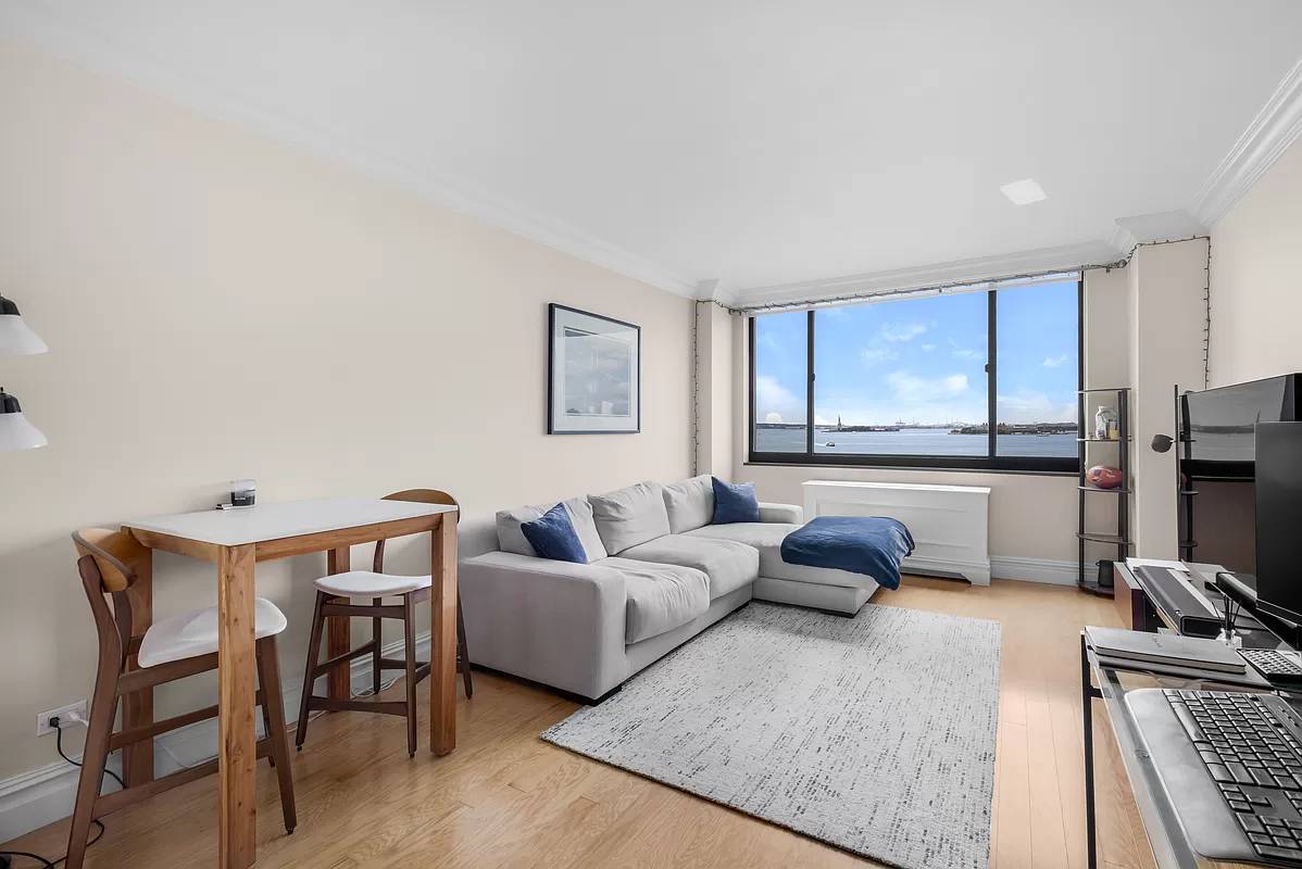 An exceptional one bedroom apartment with direct Statue of Liberty and Hudson River Views.