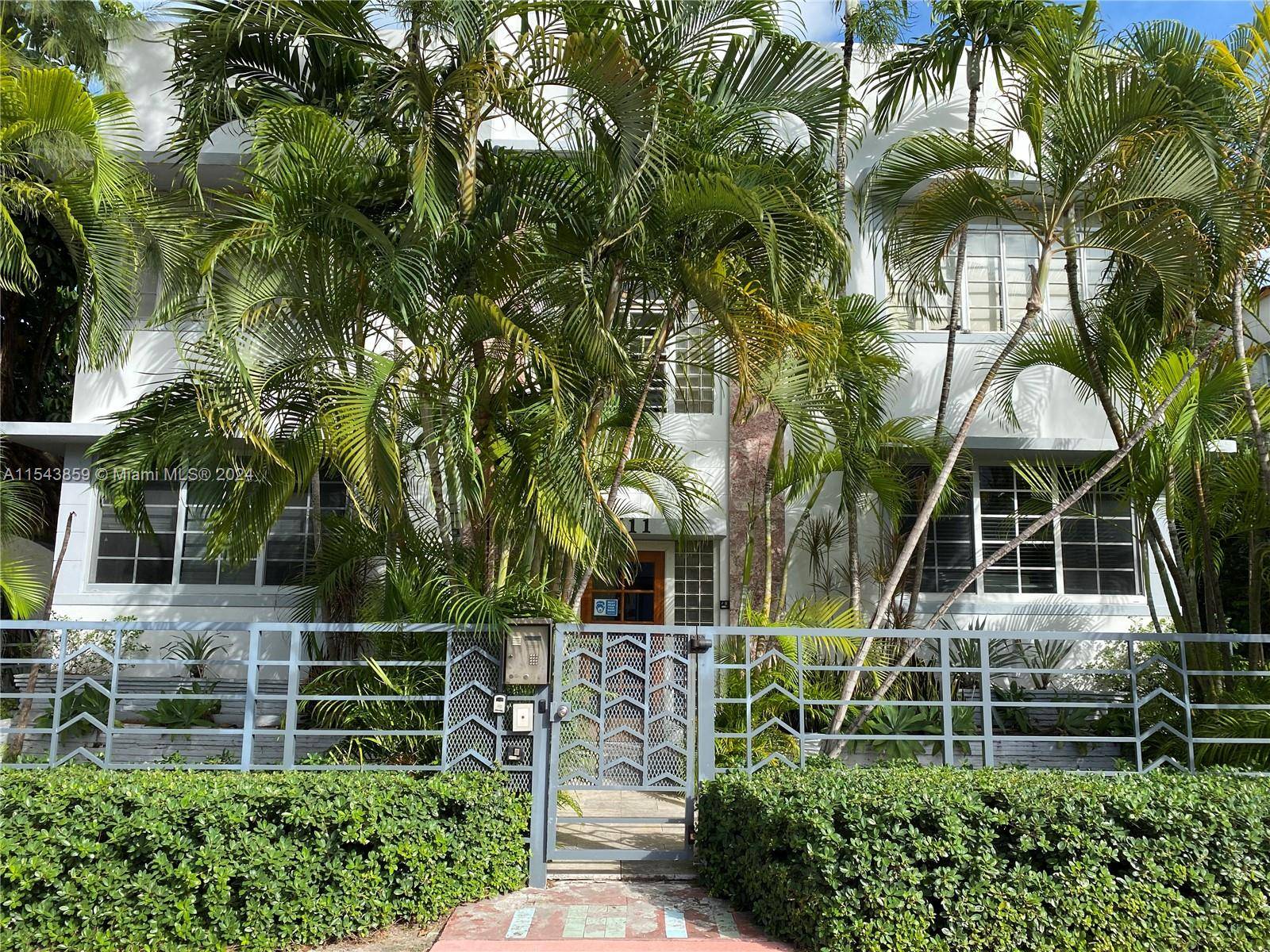 Bright corner unit just steps away from Lincoln Rd, located in a quiet residential street.