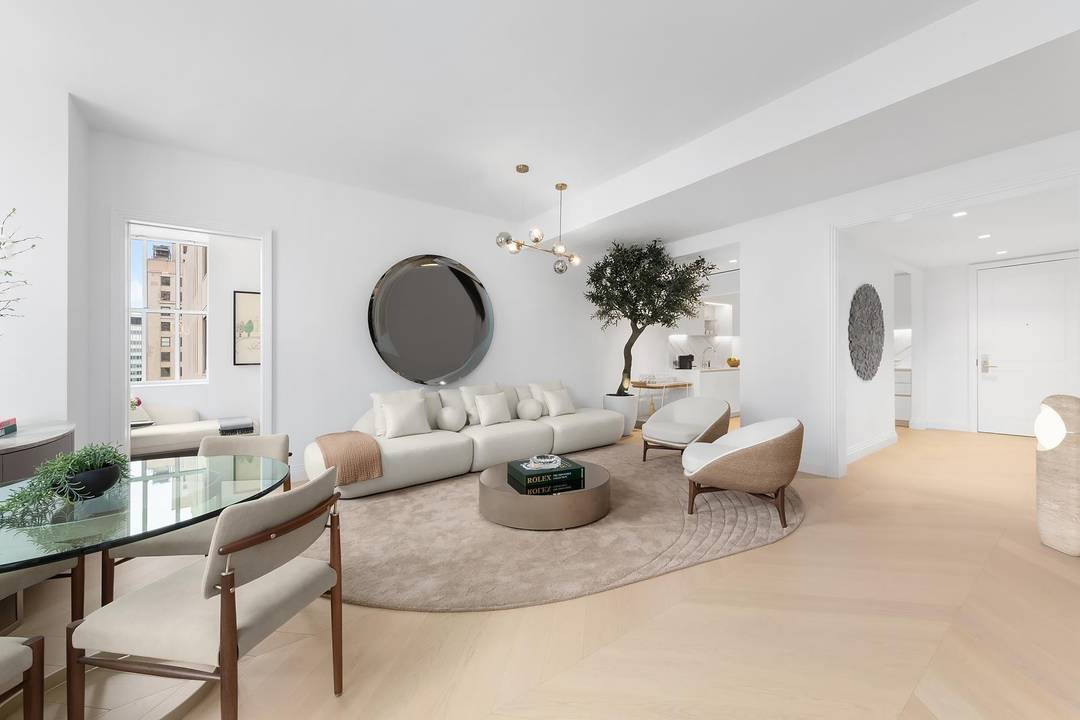 Move In Ready ! Residence 3109 is a unique corner two bedroom, two and a half bathroom home.