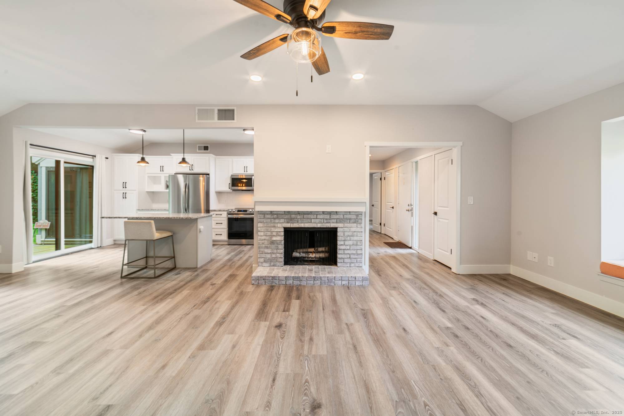 This private end unit Country House Model in Winship Barn has 2 Beds, 2 Full Baths, and 1, 398 square feet of comfortable living.