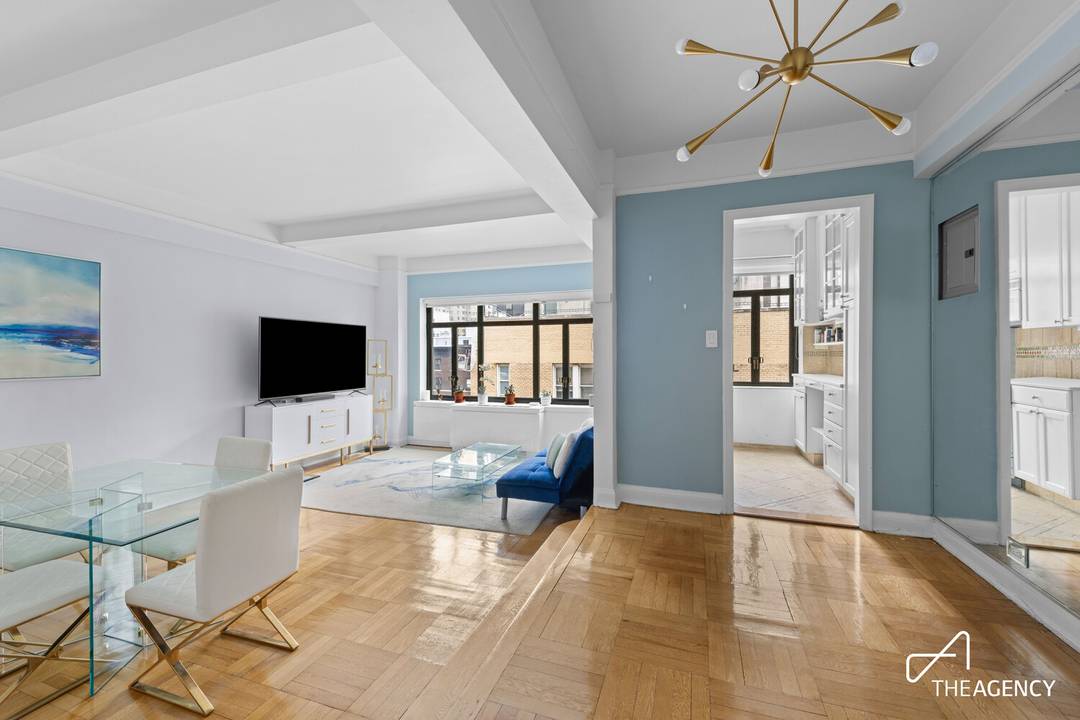 Welcome home to Residence 10B in Regent House a spacious, light filled one bedroom with a gracious layout and timeless pre war character.