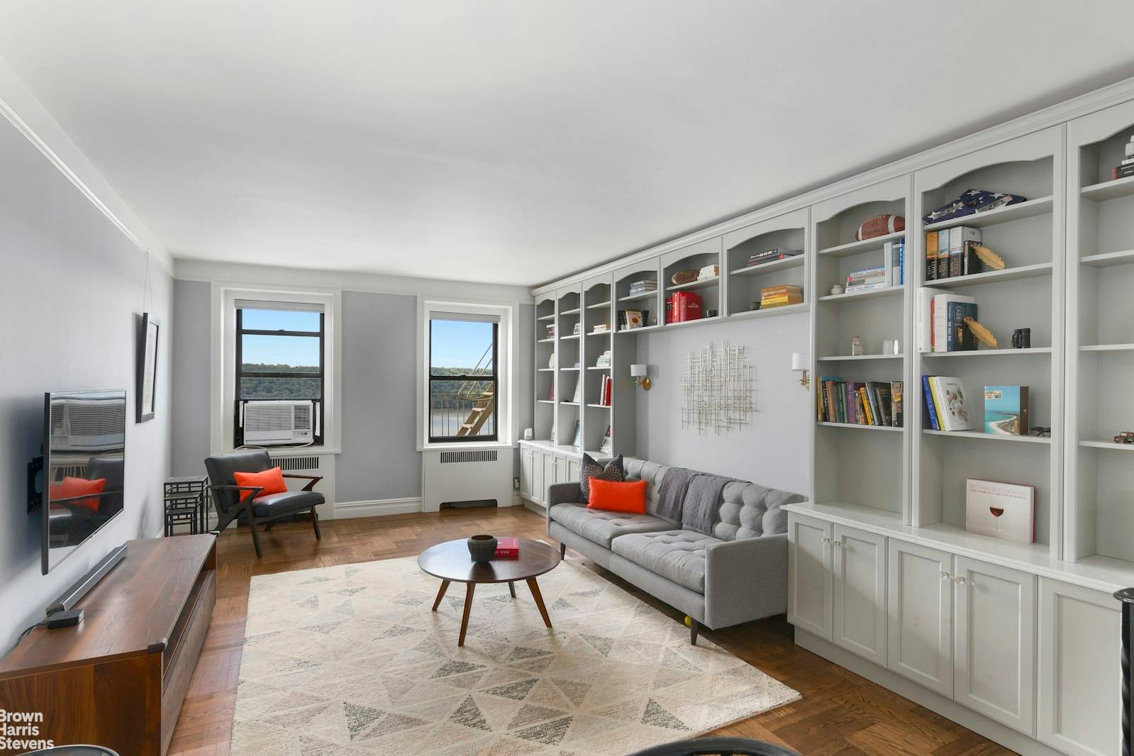 RENOVATED TWO BEDROOMS, TWO BATHROOMS WITH RIVER VIEWSCompletely renovated, MINT pre war co op now available in Manhattan's serene enclave of Hudson Heights.