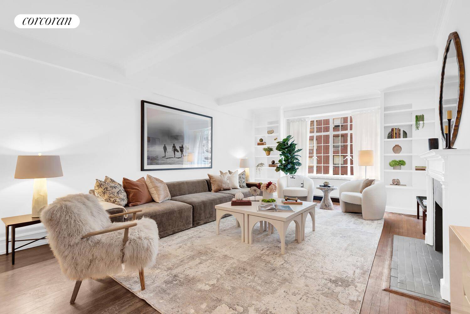 Apartment 6B is a stunning prewar classic six room 2 bedrooms, 3 baths residence that exudes timeless elegance and charm.