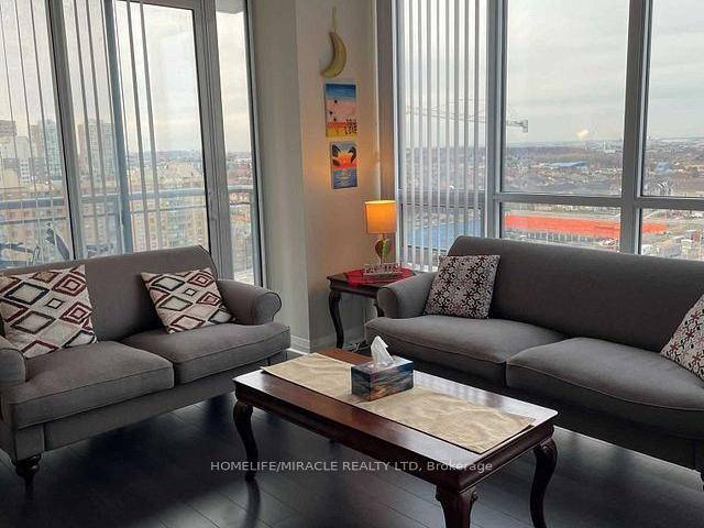 Welcome to Suite 1302 at 5025 Four Springs Avenue, a bright and stylish 2 bedroom, 2 bathroom corner condo in Mississauga's vibrant Hurontario neighbourhood.