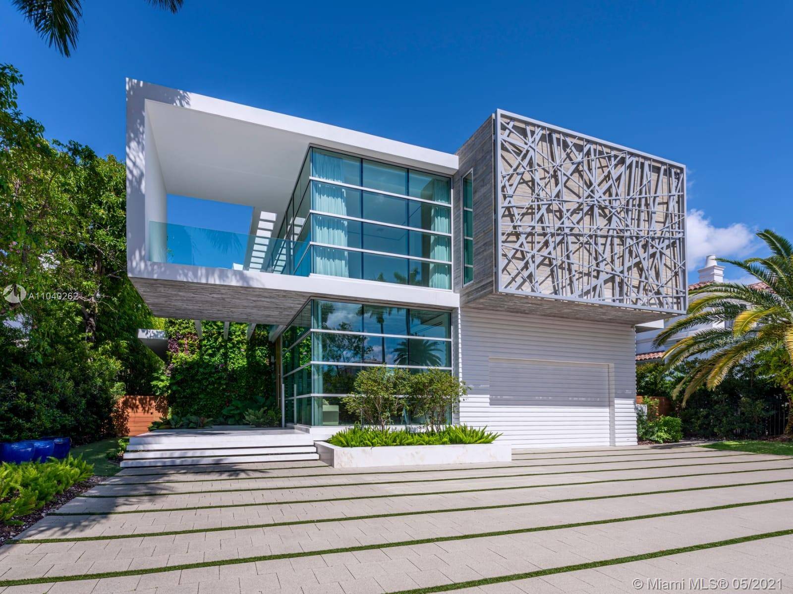 Intracoastal modern Mansion in Golden Beach.