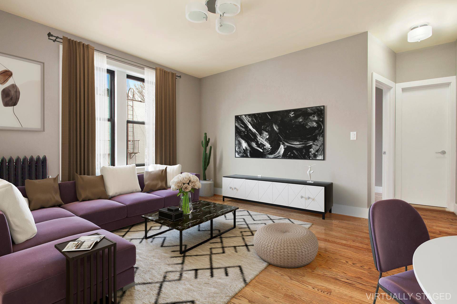 This fully renovated 2 bed 1bath apartment is the gem of Prospect Park !