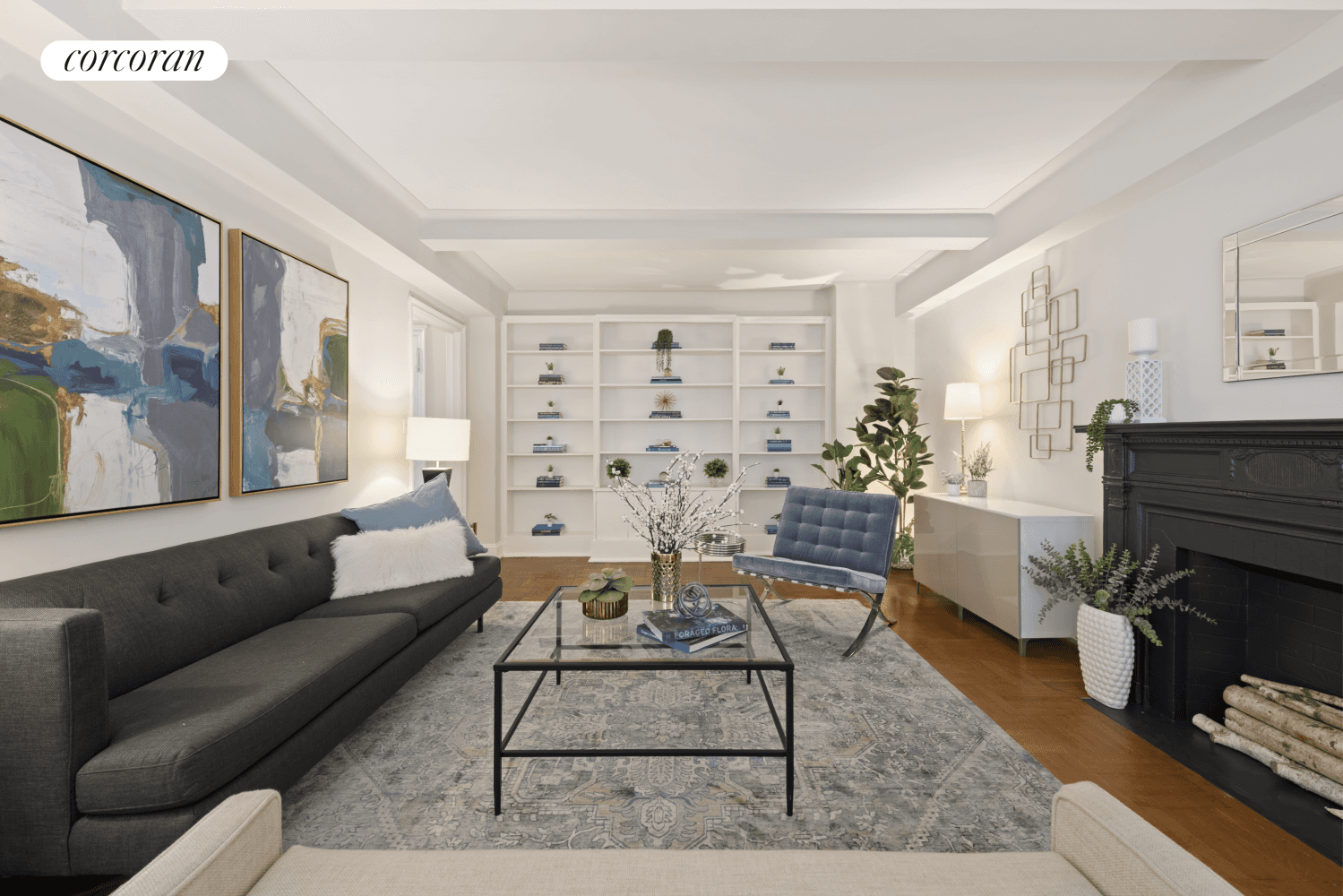 STUNNING, LARGE 1BR 1BA PW GEM IN ICONIC RSD COOP Unmatched Charm, Timeless Elegance, and Supreme Convenience Elevated a few steps above an exquisite, wood paneled lobby, this HIGH FIRST ...