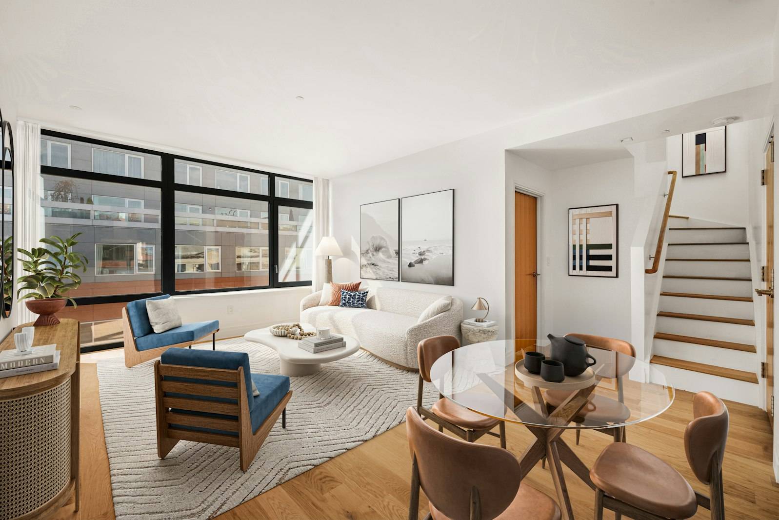 Experience sustainable luxury in this three bedroom, two bathroom Penthouse with a jaw dropping private roof top at The Dovecote, where design, functionality, and Passive House converge seamlessly.