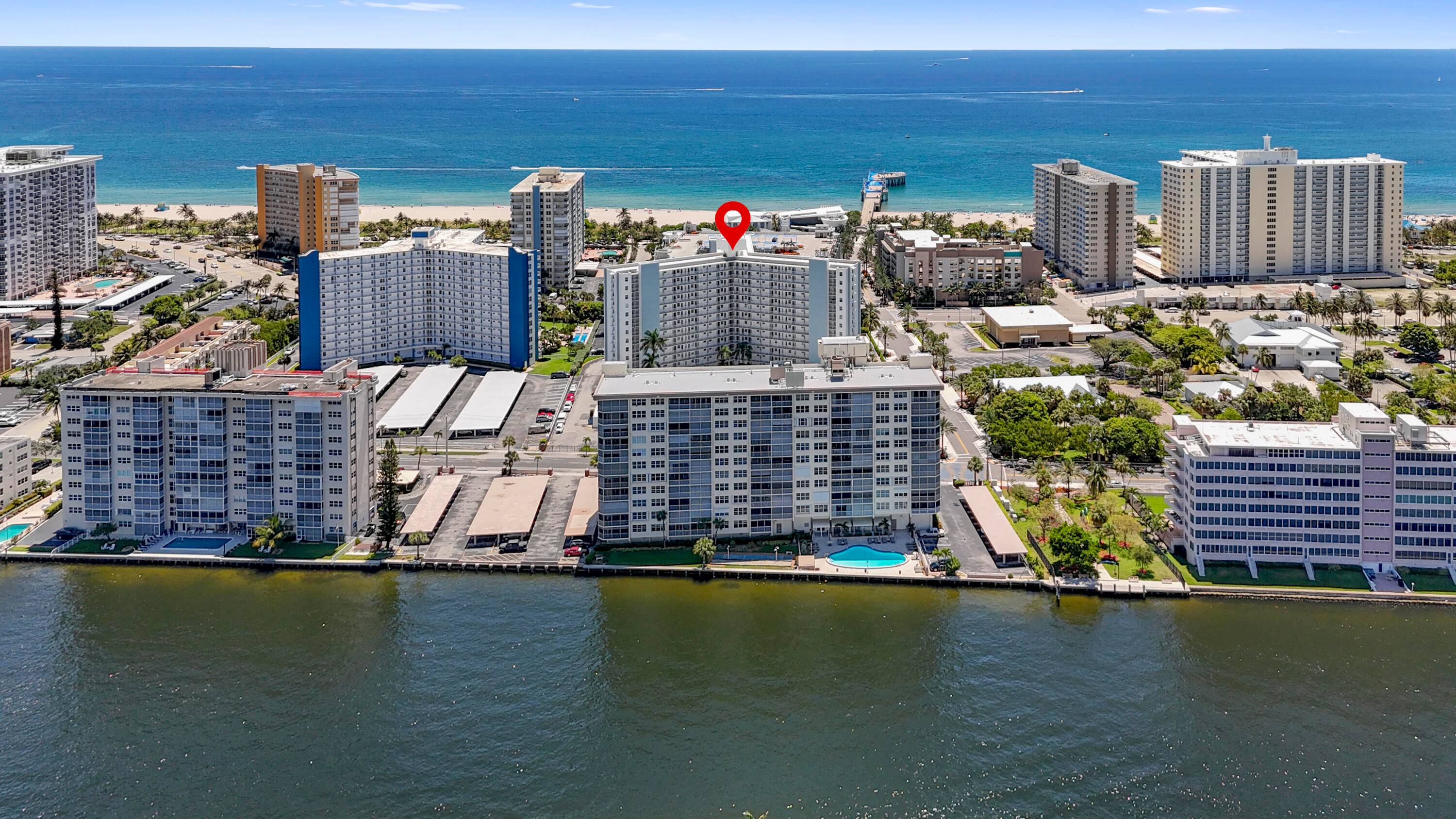 LOCATION ! LOCATION ! Bright Spacious 1 Bedroom, 1 Bath Condo on the 11th Floor with OCEAN VIEWS from every window.