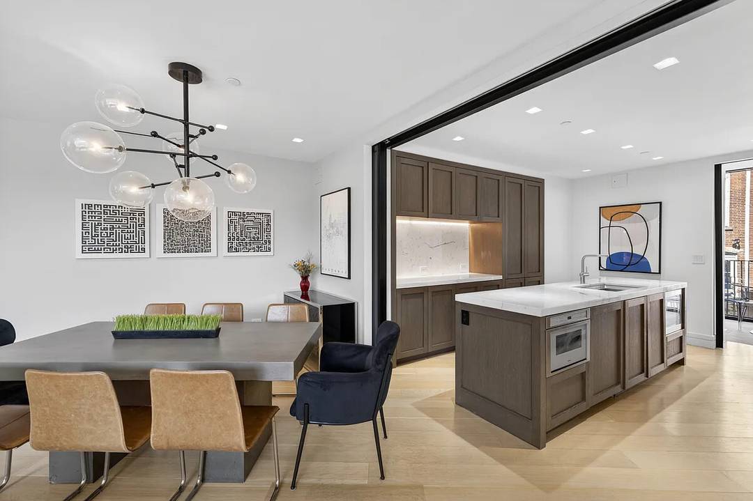 A full floor residence at 175 West 10th Street, this 3 bedroom, 3.