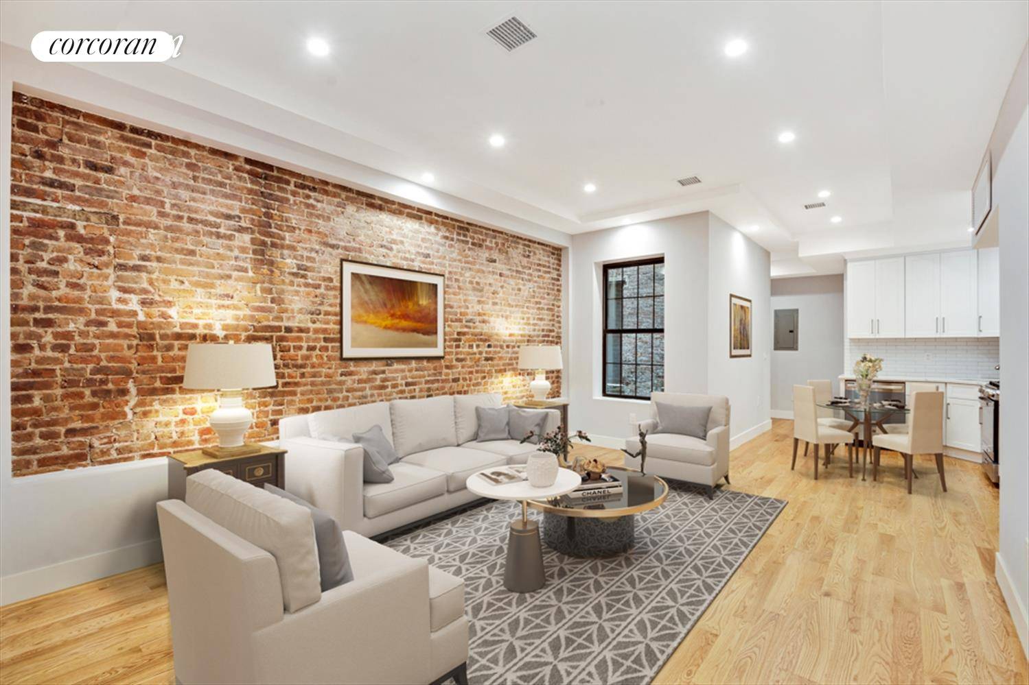 FULL FLOOR THREE BEDROOM WITH PRIVATE GARDEN, W D IN UNIT amp ; CENTRAL AIRWelcome to 68 Herkimer Street ; a recently renovated brownstone featuring four full floor residences in ...