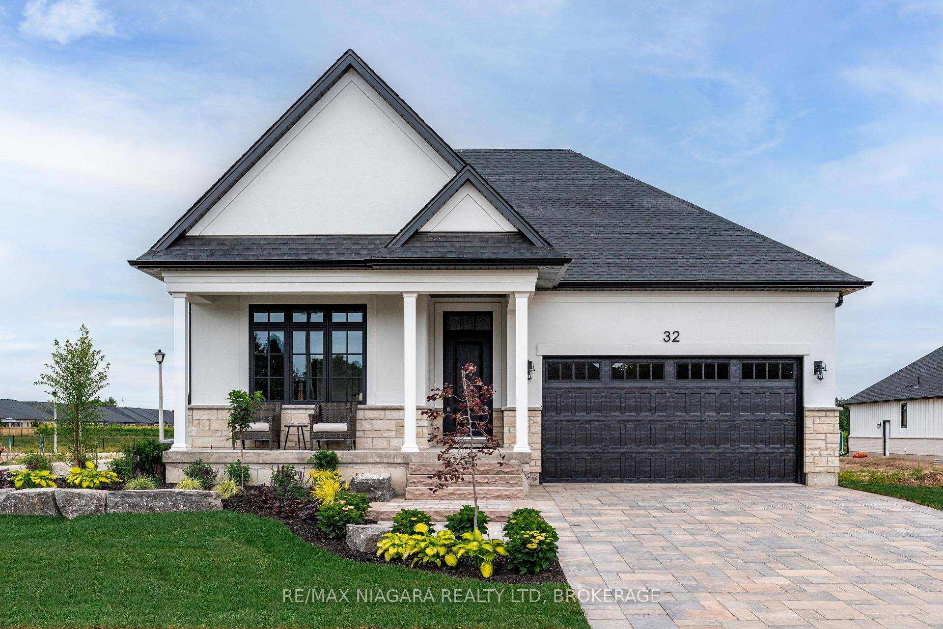 MOVE IN READY ! An outstanding, brand new custom bungalow design curated specifically for Settlers Landing in the heart of Niagara on the Lake in the Village of Virgil and ...