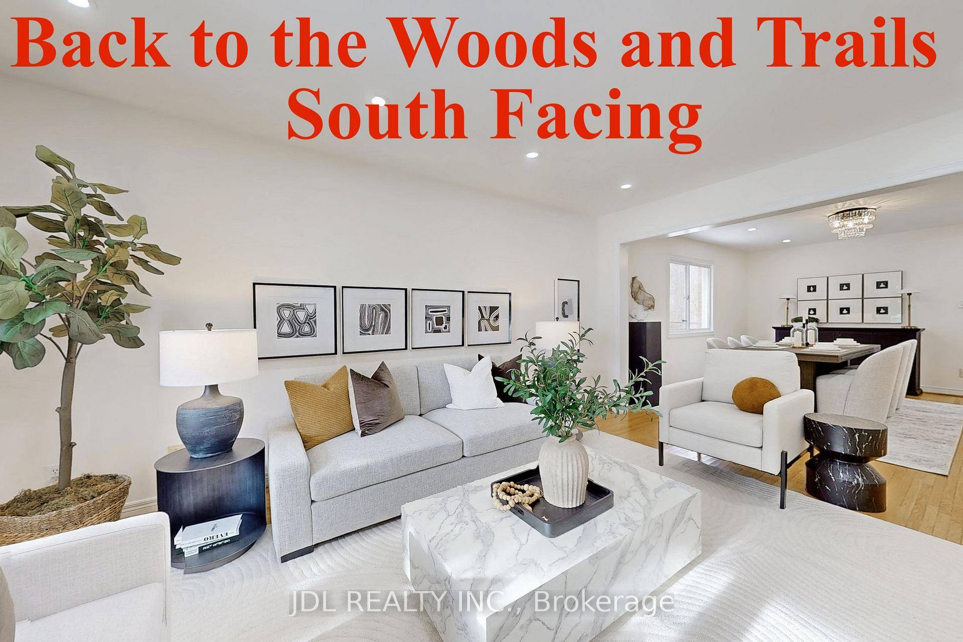 RAVINE LOT South Facing No Side Walk This ideal home is located in a prime location in Richmond Hill, backed by a forest, with the entrance to a green woodland ...