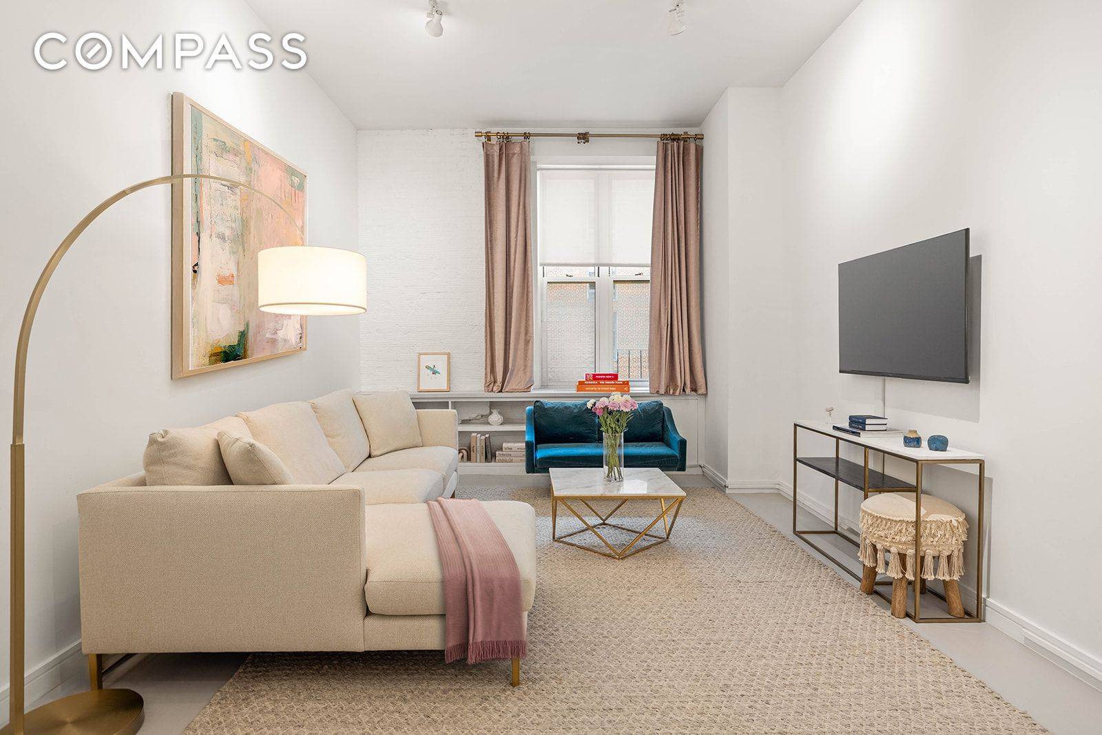 Magazine worthy loft living awaits in this stunning studio co op featuring contemporary designer updates, historic architectural details, generous storage and an unbeatable Greenwich Village location just one block from ...