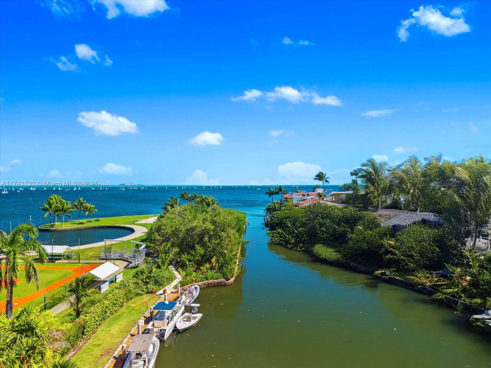 Architectural brilliance meets waterfront luxury with a Thirlwall designed modern masterpiece with direct Biscayne bay views.