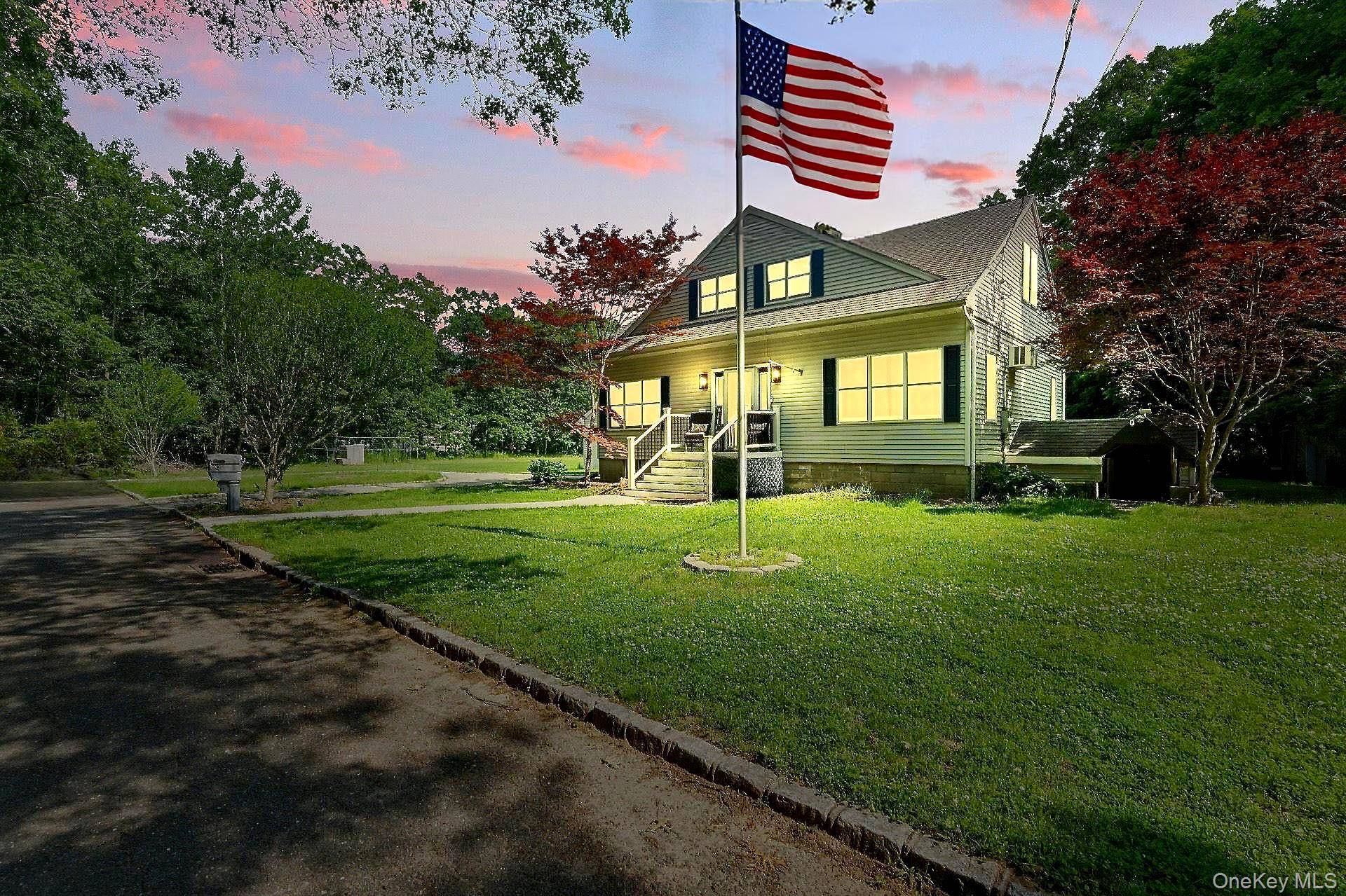Welcome to this extended and dormered Cape Cod style home, privately set on an oversized 18, 000 sq.