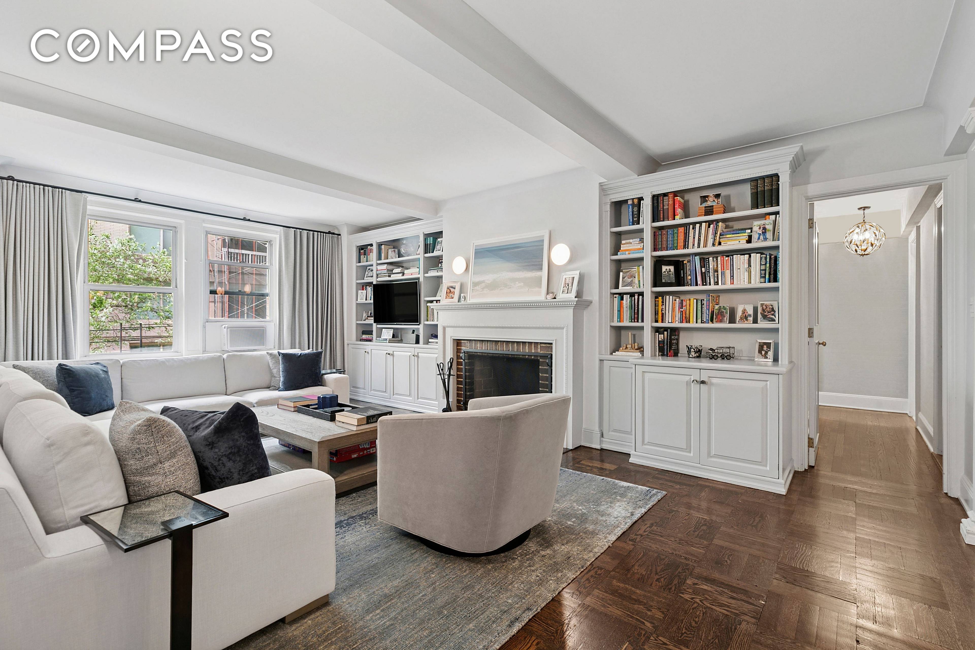 Freshly reimagined, this Classic '6' in a premier Art Deco pre war co op blends timeless elegance with modern comfort.