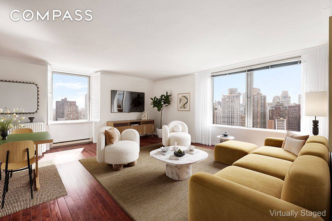Sun Filled 2 Bedroom with Sweeping River amp ; City Views Tenant in place thru November 2026.