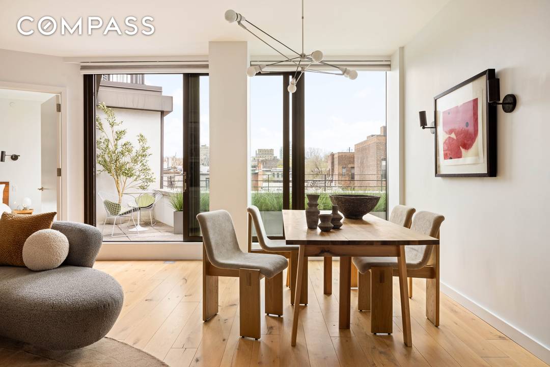 Penthouse G at 280 Saint Marks Avenue offers a rare combination of scale, design, and private outdoor living within a full service boutique condominium in the heart of Prospect Heights.
