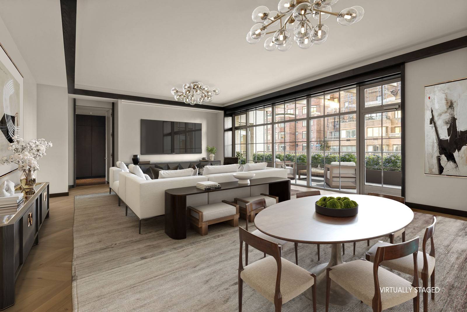 Penthouse 16 is a magnificent residence, designed by Brazilian Interior Designer Felippe Crescenti, spanning a full floor and stretching to 6, 548 Sq.