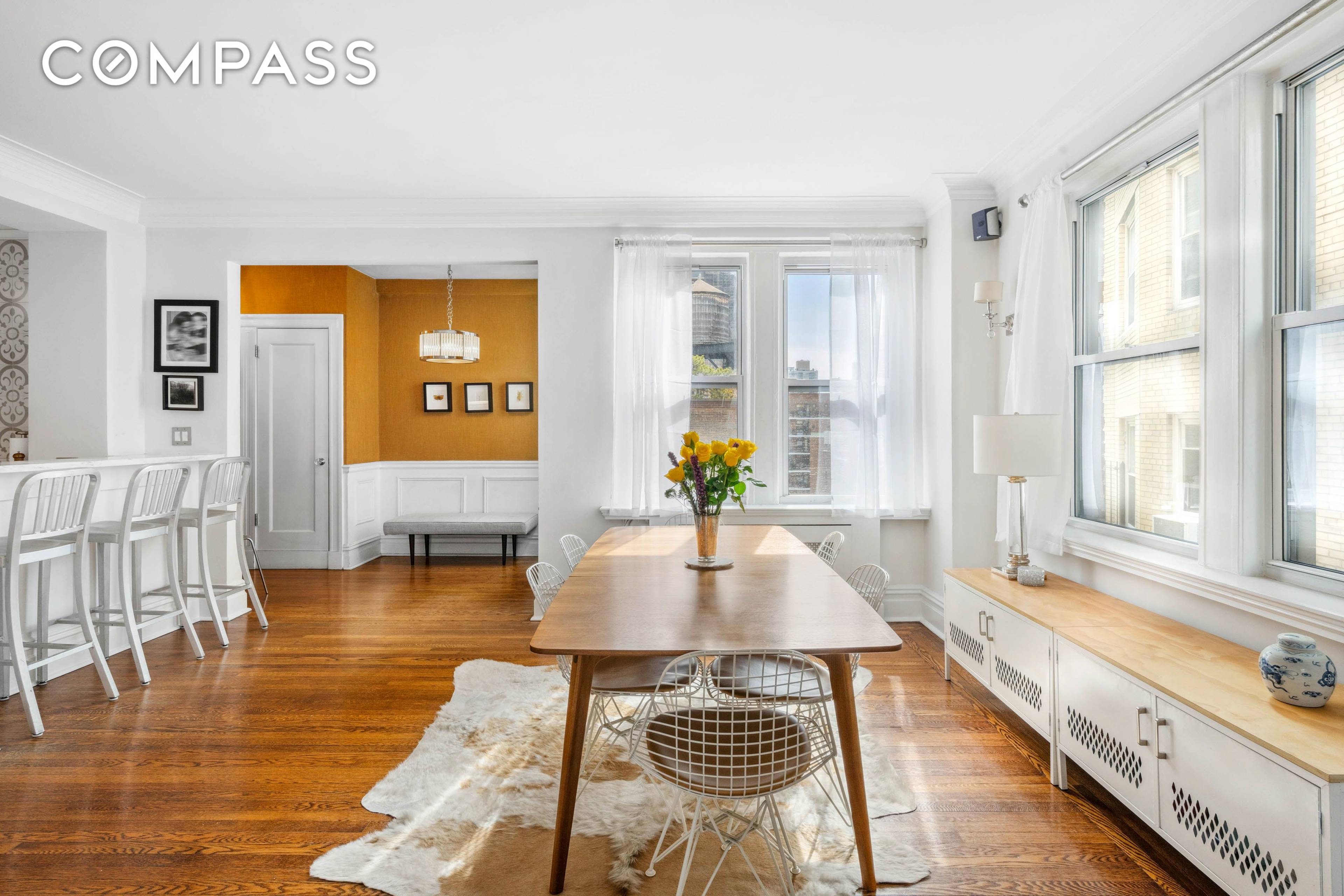 Perched on the upper floors of a charming pre war co op, this updated duplex offers the space and comfort of a townhouse with the ease and security of full ...