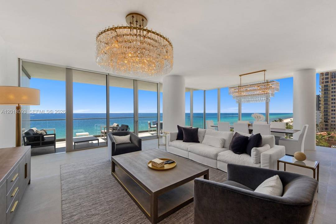 Luxury oceanfront living reaches new heights in this stunning half floor corner residence designed by Enrique Norten.