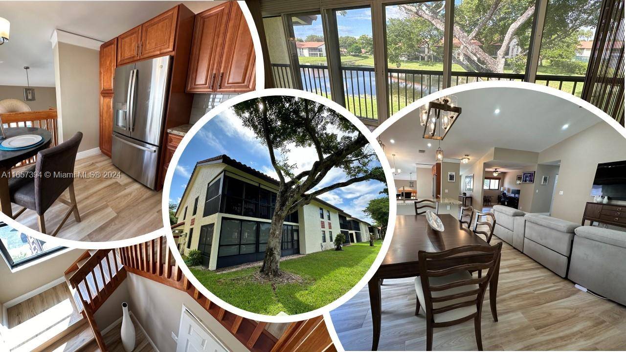 Experience luxurious waterfront living in a beautifully remodeled 1385SF condo in Palm Chase 55 gated community.