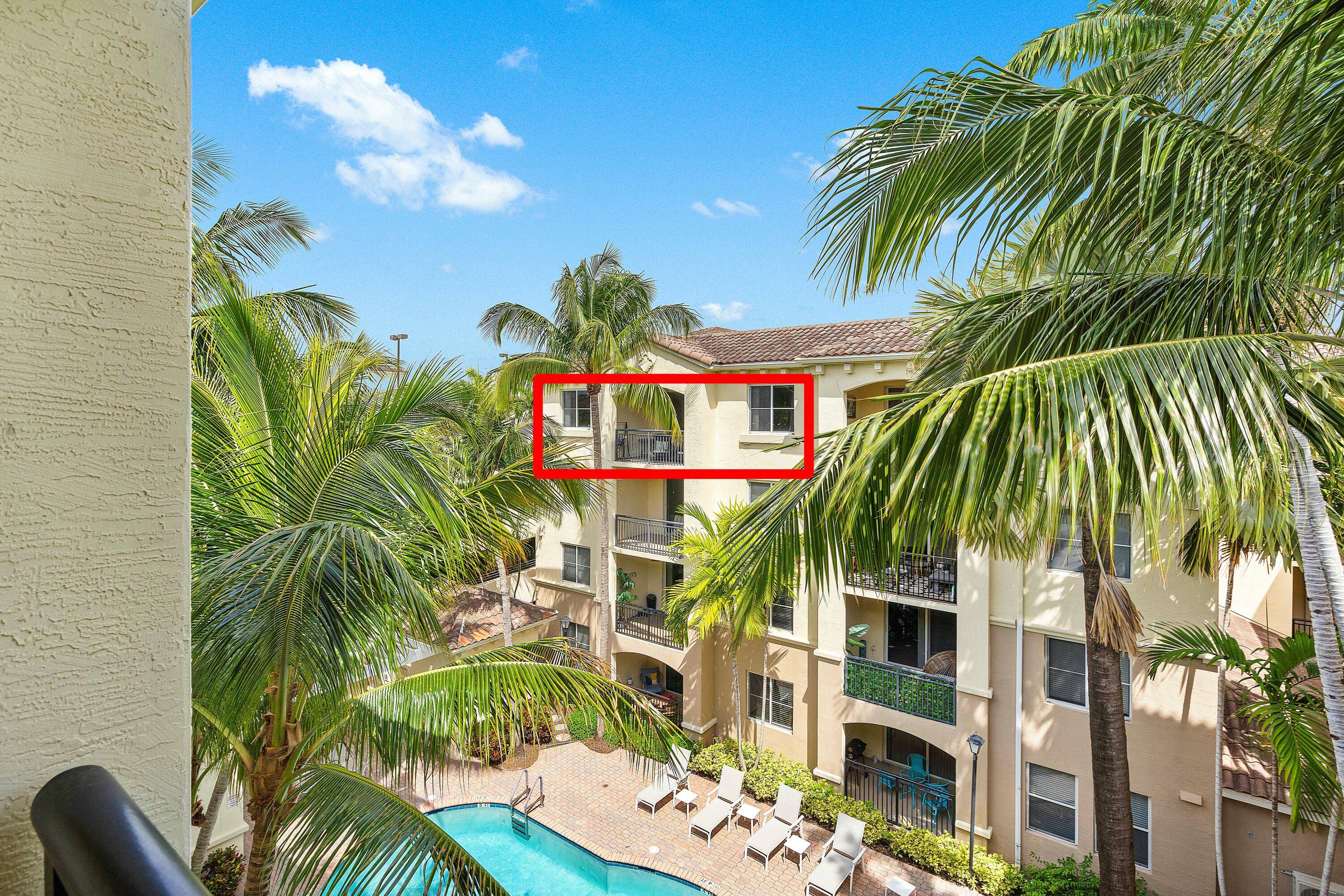 Welcome home to this rarely available 2 bed 2 bath top floor, corner unit overlooking the resort style pool.
