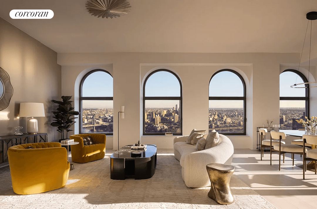 Developed by Lightstone, 130 William redefines the Lower Manhattan skyline with its hand cast concrete facade creating a striking form against the cityscape.