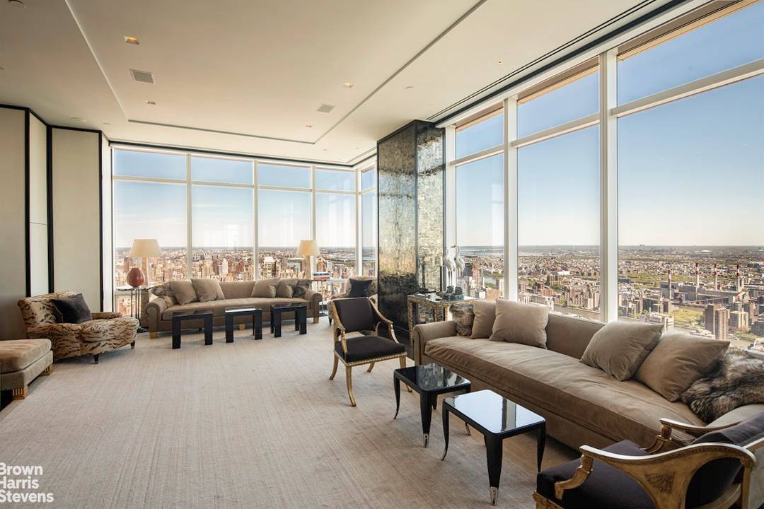 Perched on the 54th floor of One Beacon Court New York's most prestigious modern landmark with a private circular driveway, designed by renowned architect Cesar Pelli this stunning penthouse, masterfully ...