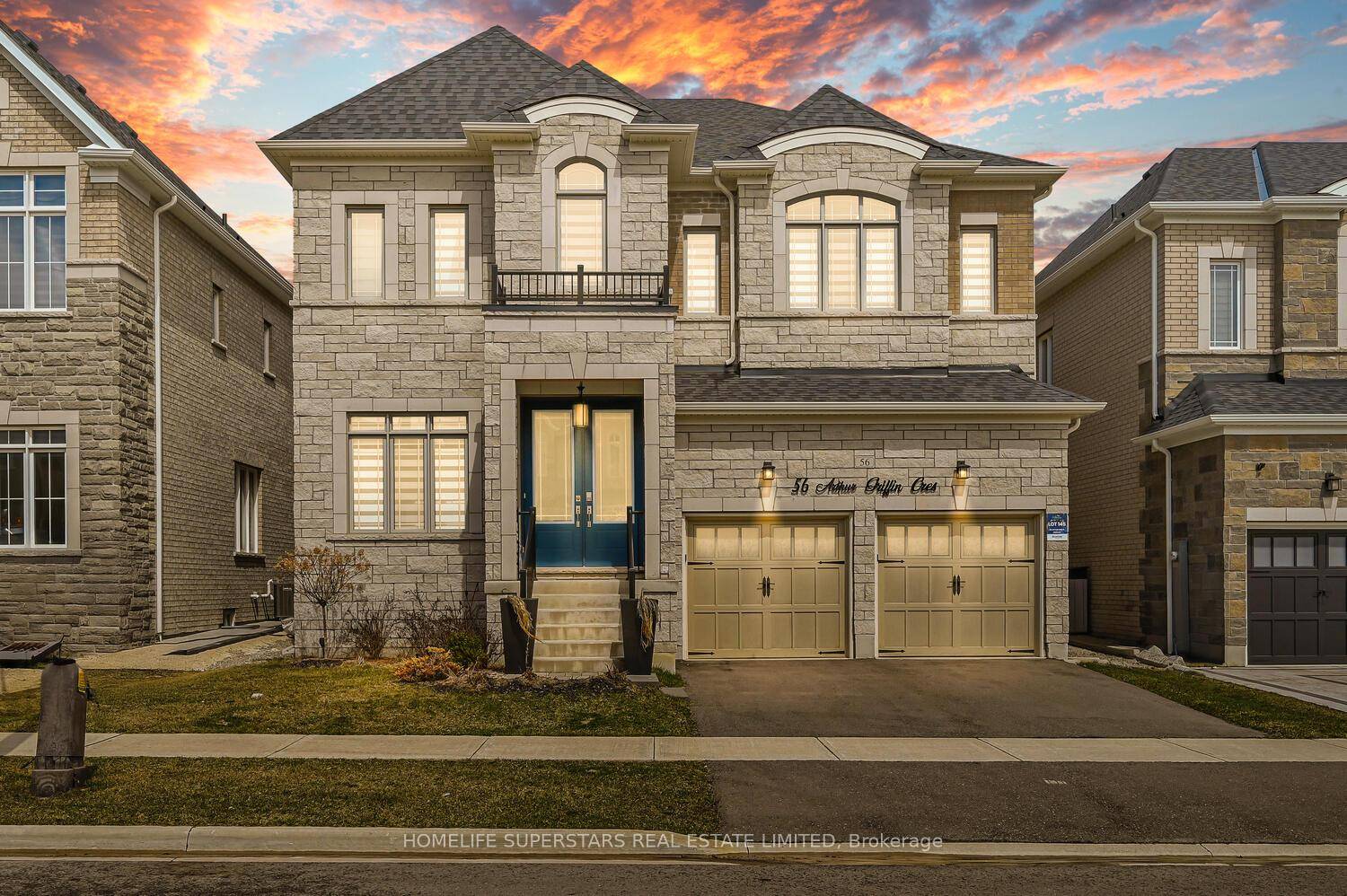 Welcome to a two storey 56 Arthur Griffin Crescent, Caledon East, an almost 4, 000 Sqft above grade luxury, upgraded, stunning home with a 3 tandem car Garage, 5 bedrooms ...