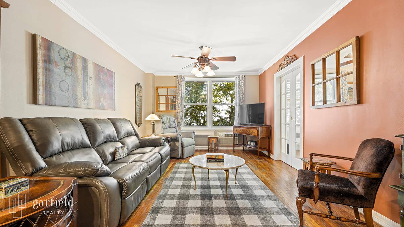 Prime Windsor Terrace Extra Large One Bedroom Convertible to 2BR Quiet, bright, and perched on a high floor with tree top views, this home boasts hardwood floors, a windowed kitchen, ...