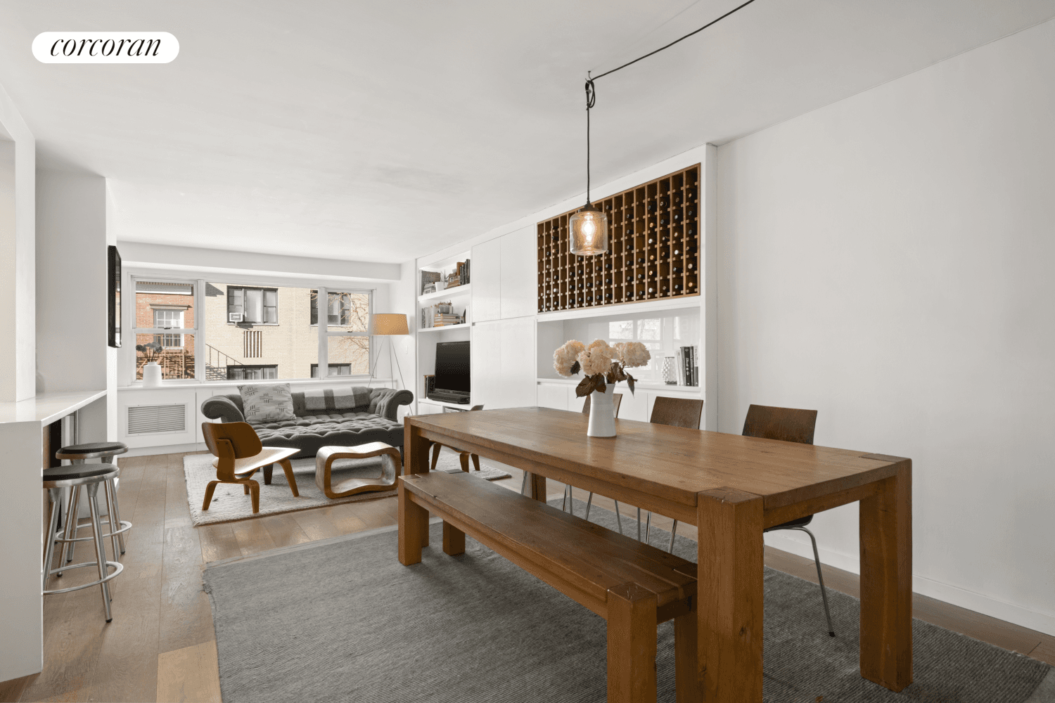 Apartment 4C at 2 Charlton Street is an expansive and beautifully renovated 2 Bedroom, 2 Bath residence with a flexible Home Office space that's easily converted to create a 3 ...