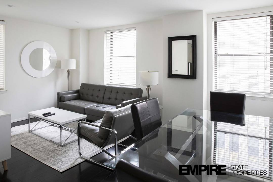 Welcome to this bright and thoughtfully designed fully furnished one bedroom, one bathroom residence perfect as a primary home, pied a terre, or investment opportunity.