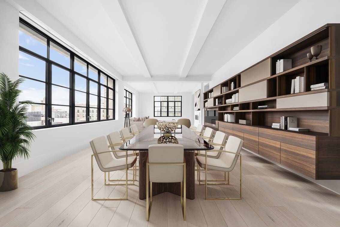 Spectacular 3 bed, 3. 5 bath penthouse condo with private outdoor space in the highly sought after Nomad neighborhood with dramatic 11 5 ceilings, designed to capture the extraordinary natural ...