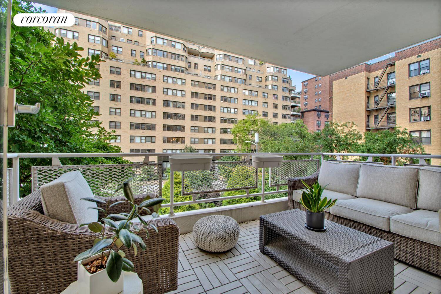 Renovated 2BR with Private Terrace Overlooking Garden at The Sheridan Welcome to Residence 3G a beautifully renovated winged two bedroom, one bathroom home with board approved potential to add a ...