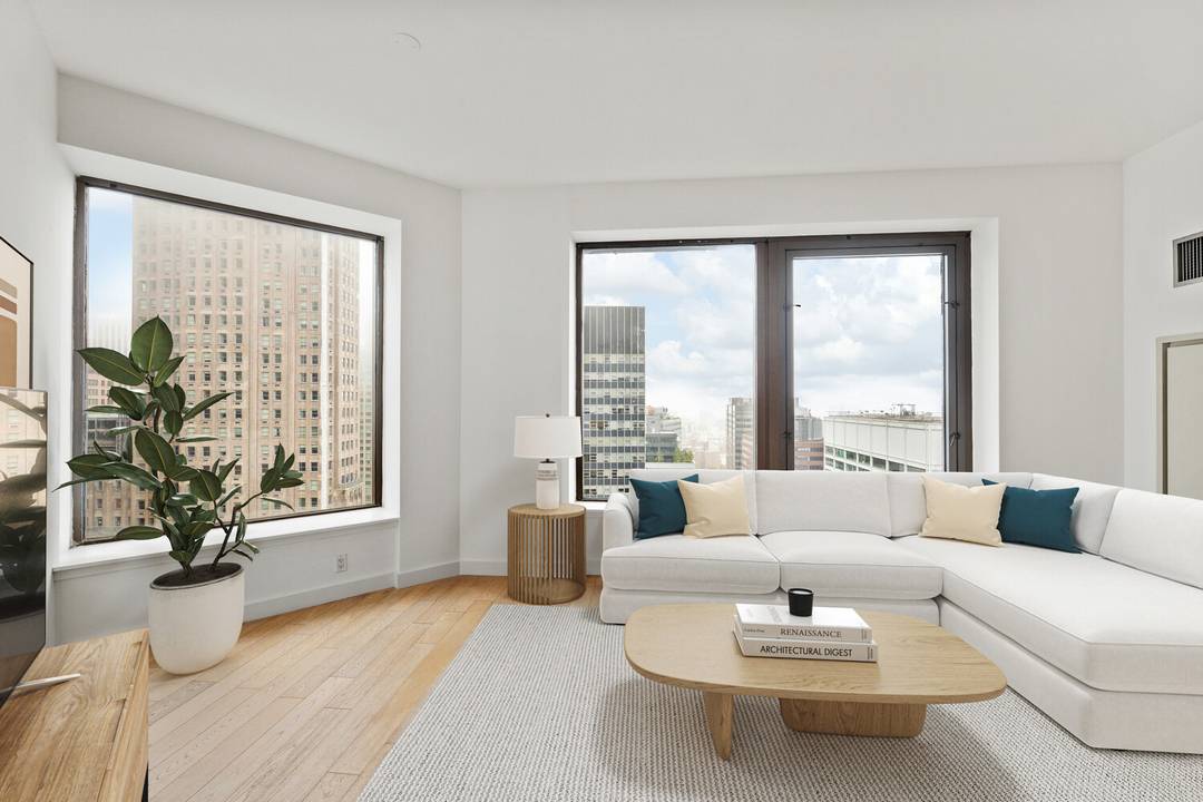 Platinum Properties is proud to present residence 38N at 75 Wall Street, boasting gorgeous river views and a spacious floorplan with one bedroom, a home office, and two bathrooms.