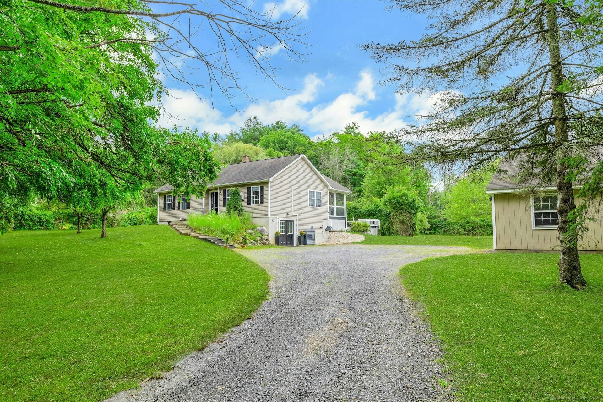 Tucked between two small farms, across the street from a flower farm, this 1.