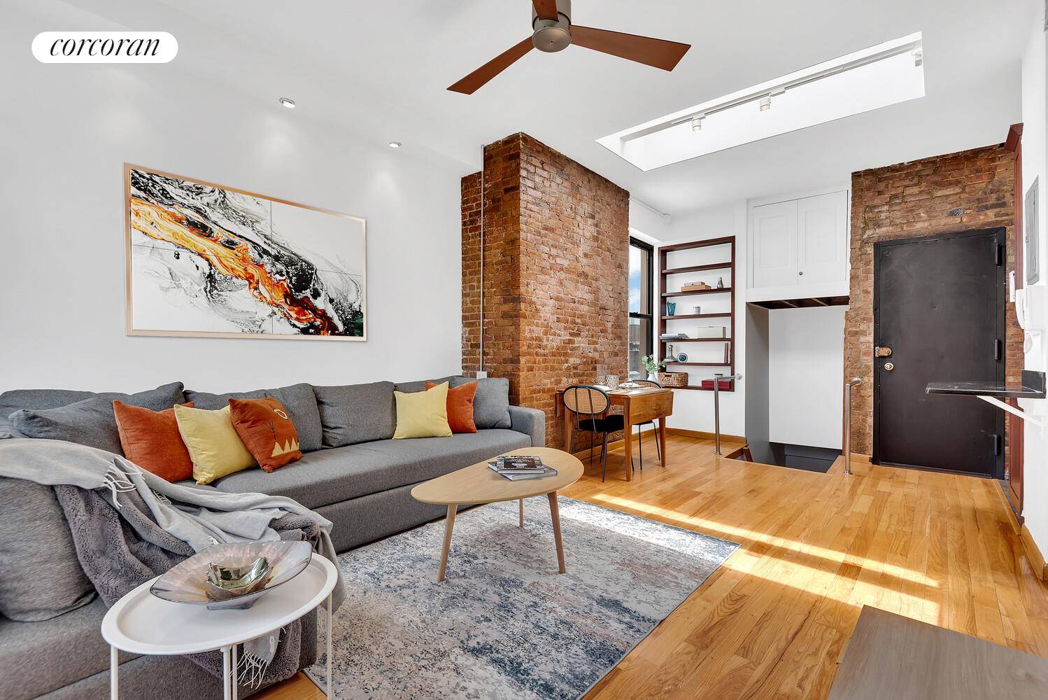 Sunny East Village Duplex with Rooftop Terrace Enjoy living in this sunny move in ready duplex home, perched high in a charming prewar building, where open sky views and abundant ...