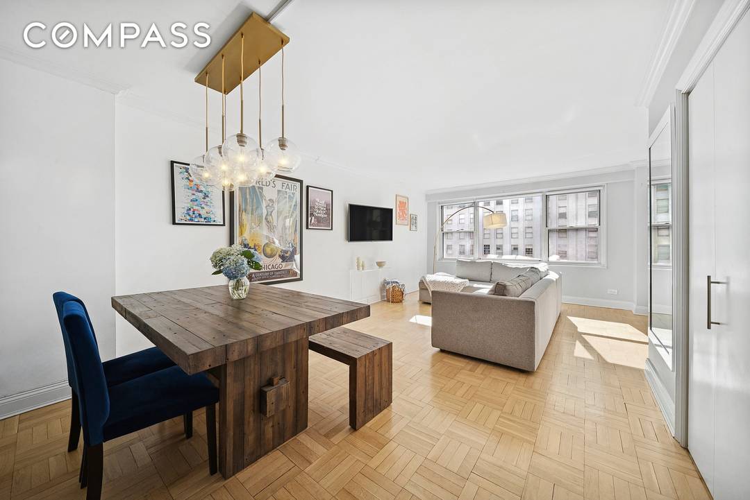 Welcome to Residence 8K a thoughtfully renovated alcove studio in the heart of Lenox Hill that lives far larger than its footprint.