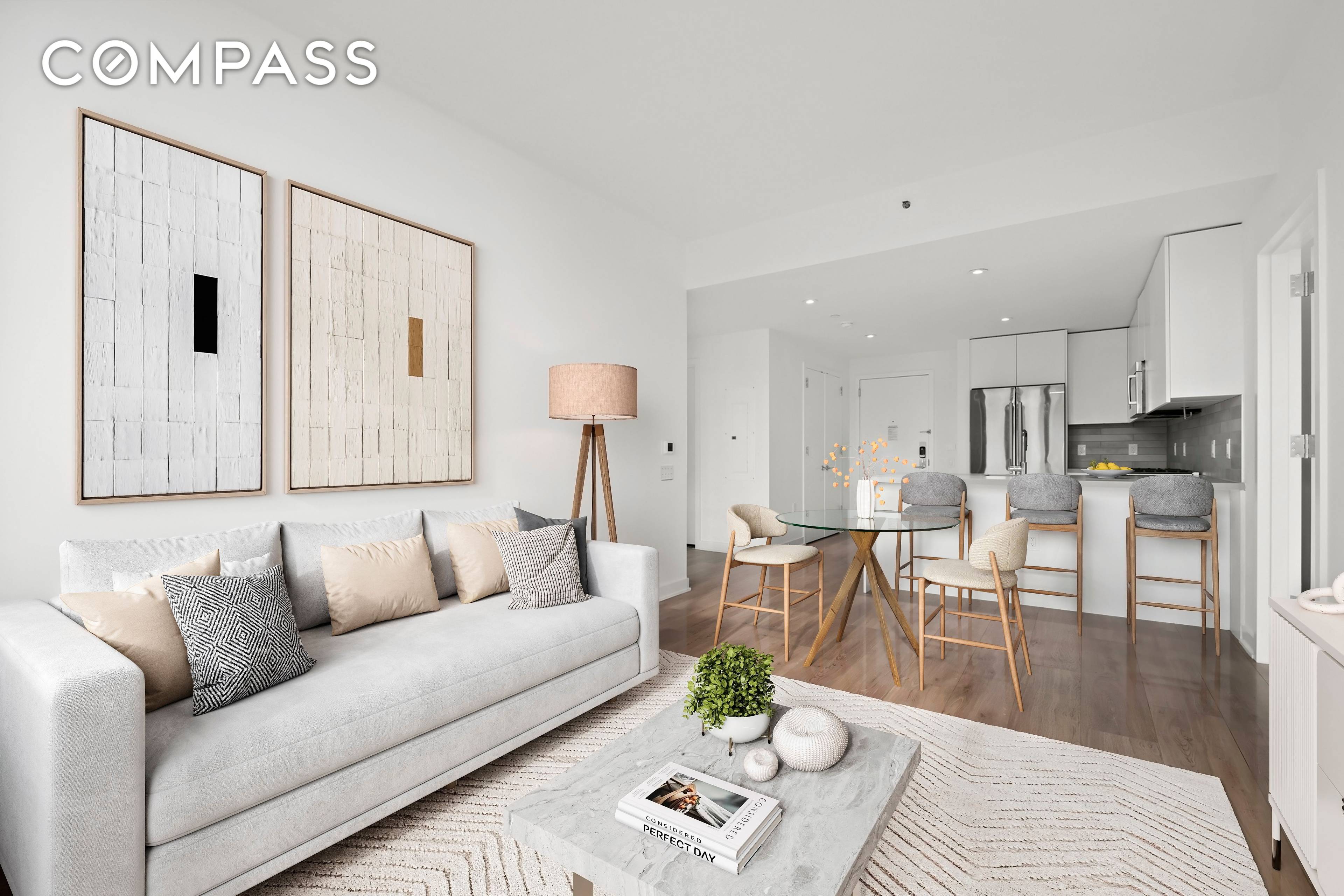 1 month rent offered. Welcome to 160 Front Street, Unit 740, an exquisite high rise sanctuary nestled in the heart of Dumbo.