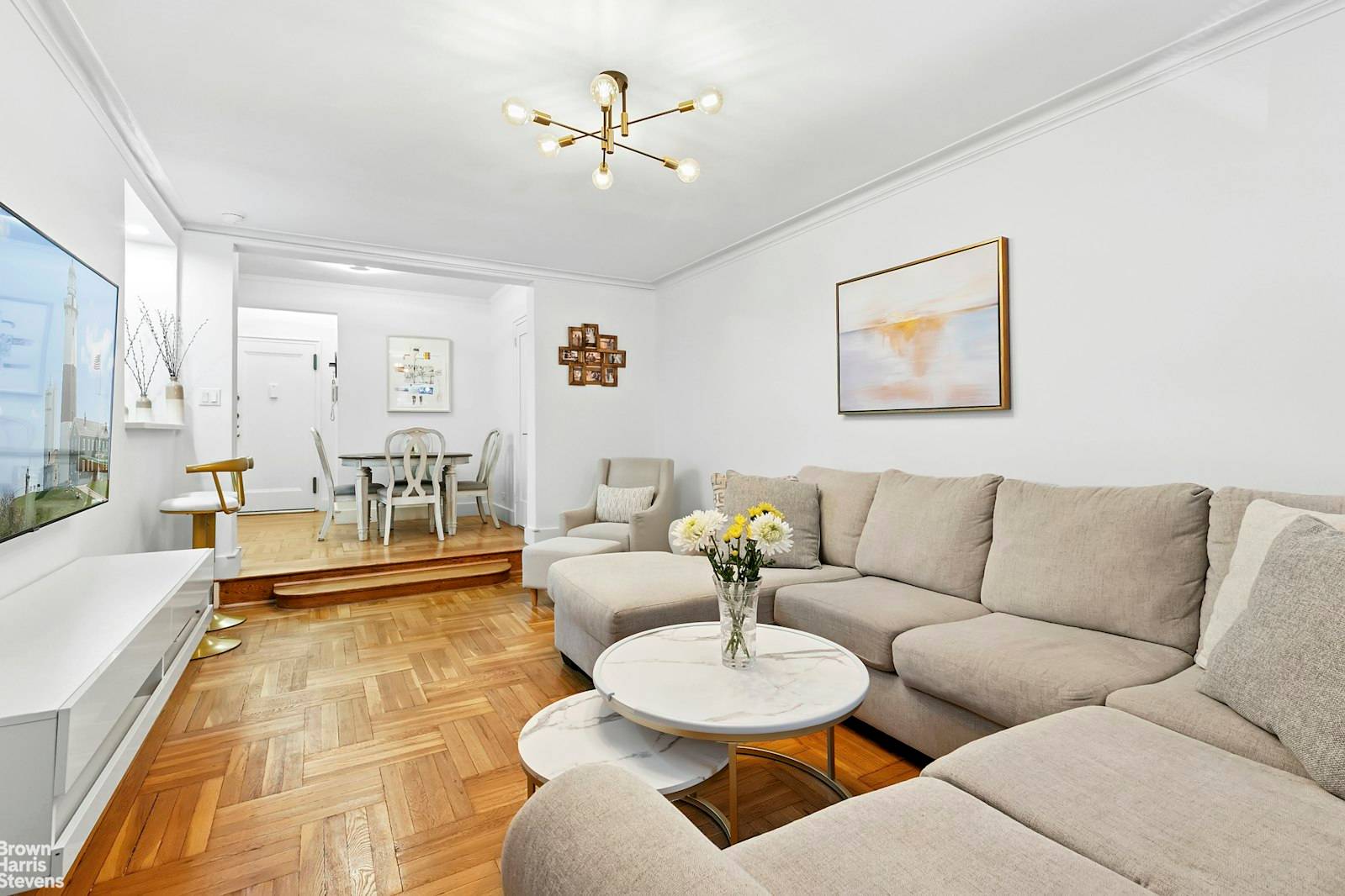 Style and flexibility are abound in this corner gut renovated oversized convertible two bedroom home, currently configured as a two bedroom and situated south facing a half floor above lobby ...