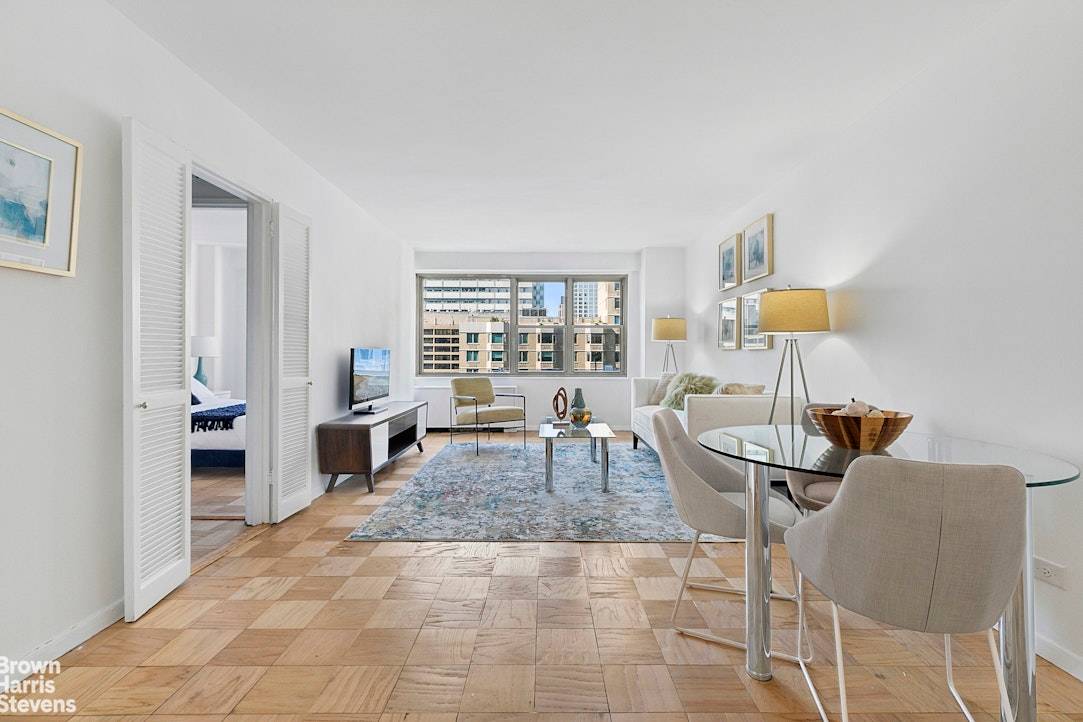 Perched on a high floor, this one bedroom with expansive open views through a wall of oversized windows is your opportunity for the discerning buyer who wants to add their ...