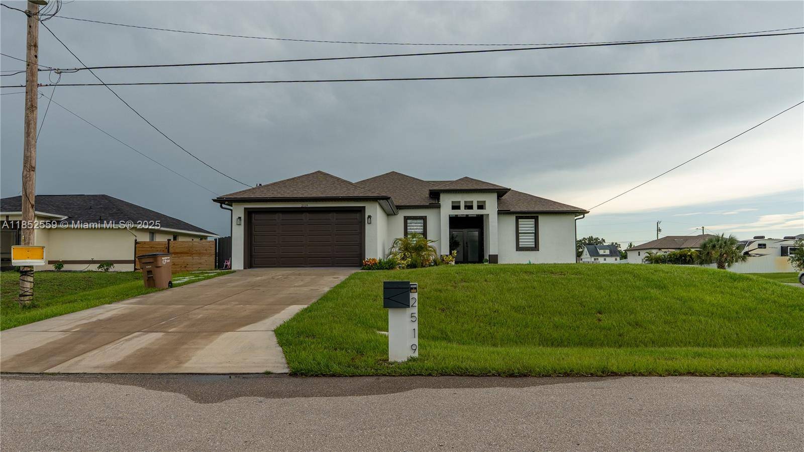 Corner lot home with 3 bedrooms den, 2 baths, and 1, 811 sq ft of living space.