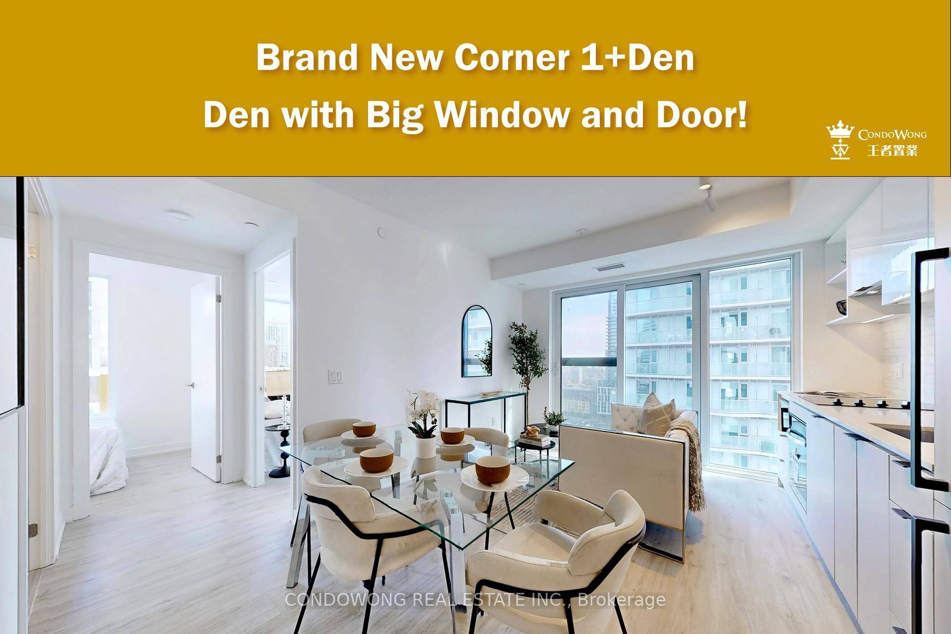 Rare Corner 1 Den, Brand New at 252 Church, the most luxurious building at the Dundas amp ; Church intersection !